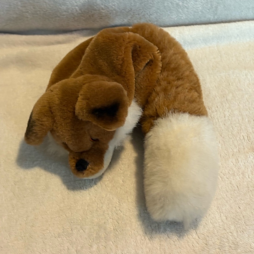 VTG Furrytails Du Zoo cute plush hand puppet brown black including long tail 15”